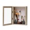 8x10 Shadow Box Frame with Linen Back, Wood Glass Display Case for Medals, Photos, Memorabilia, Awards - Pins Included- Champagne
